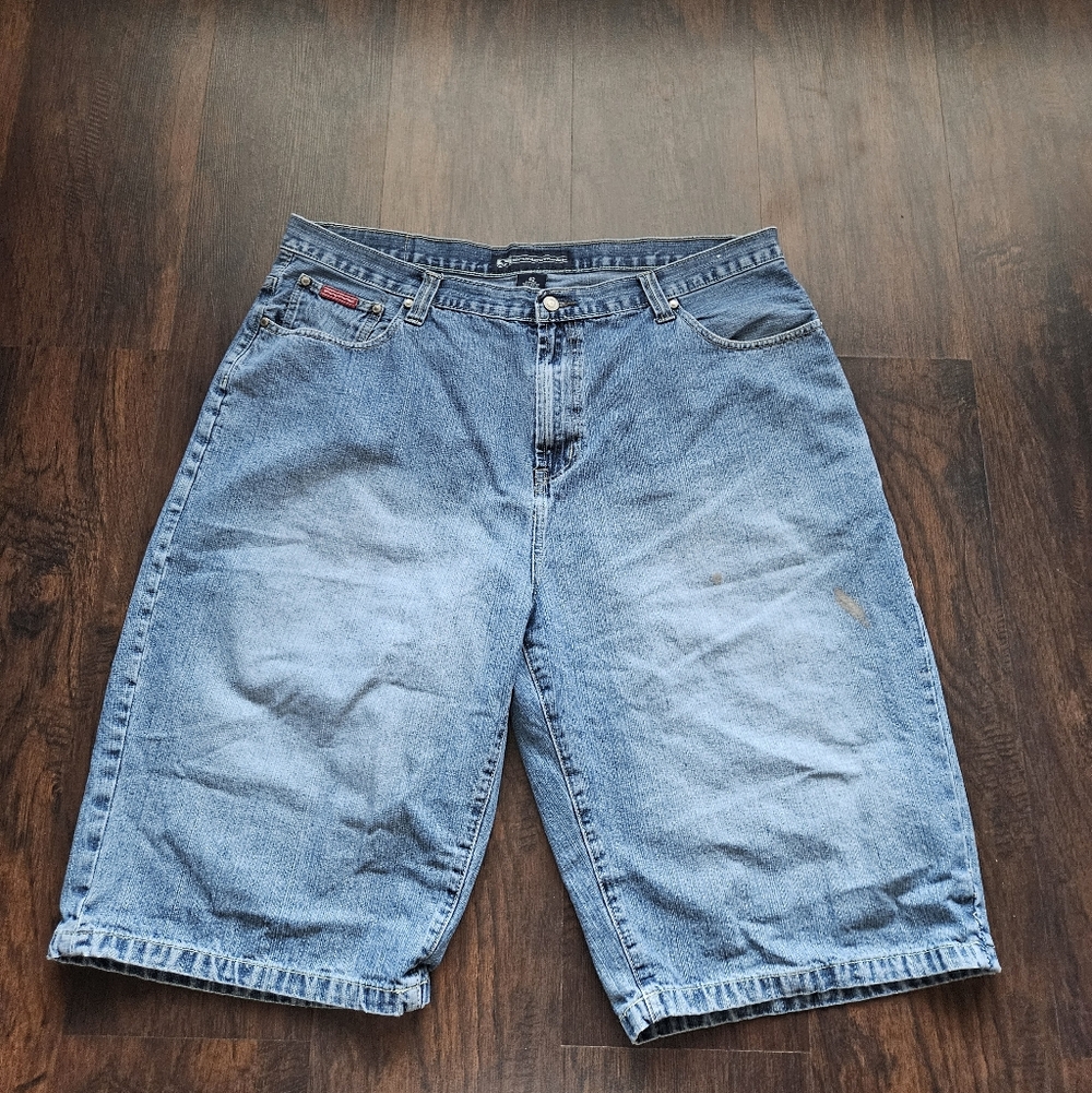 Y2K Drunk Monkey Denim Skate Style Shorts Size 42